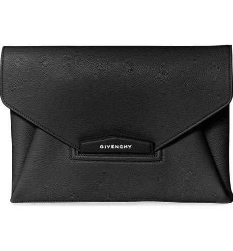 givenchy antigona leather evening envelope clutch bag|givenchy antigona mini.